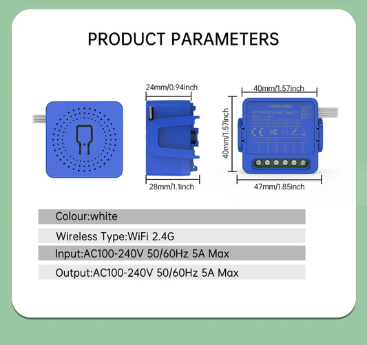 CL-4ZM Intelligent Circuit Breaker 4-Way – Zigbee (Blue)