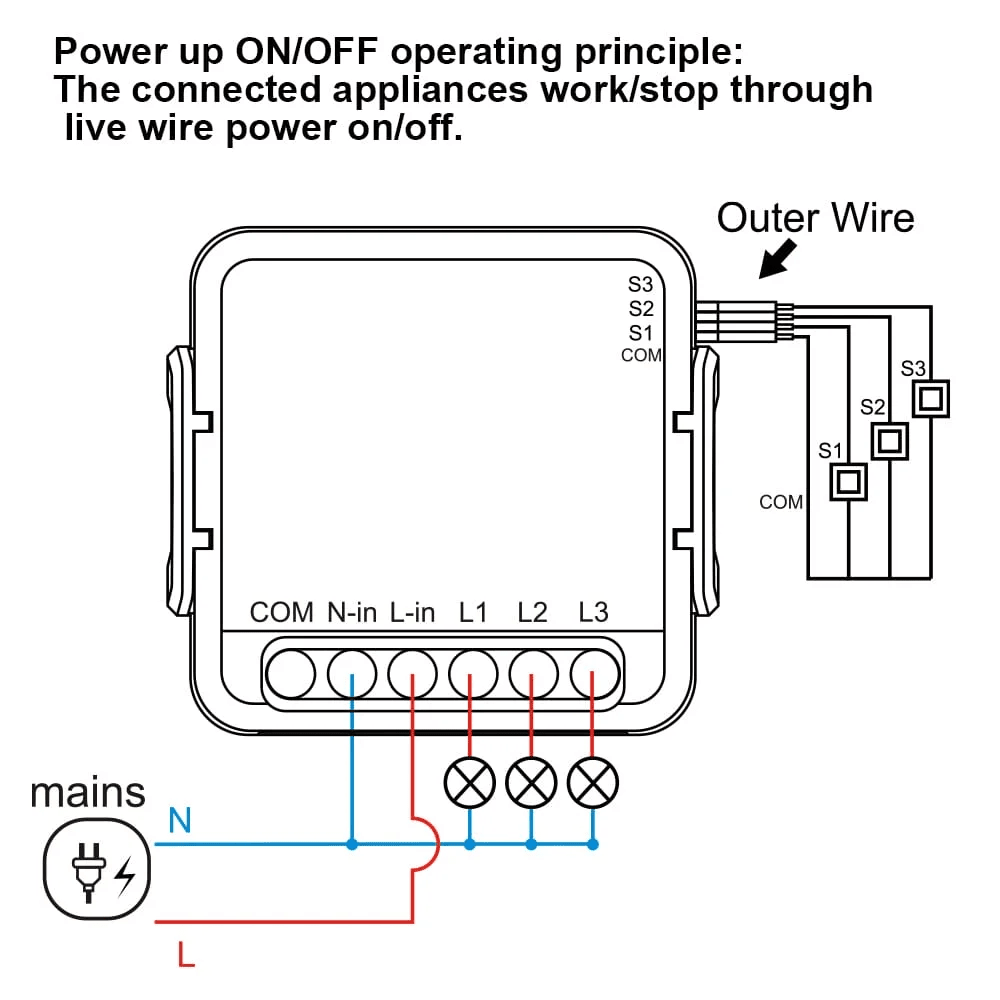 CL-3M Intelligent circuit breaker 3way BLACK