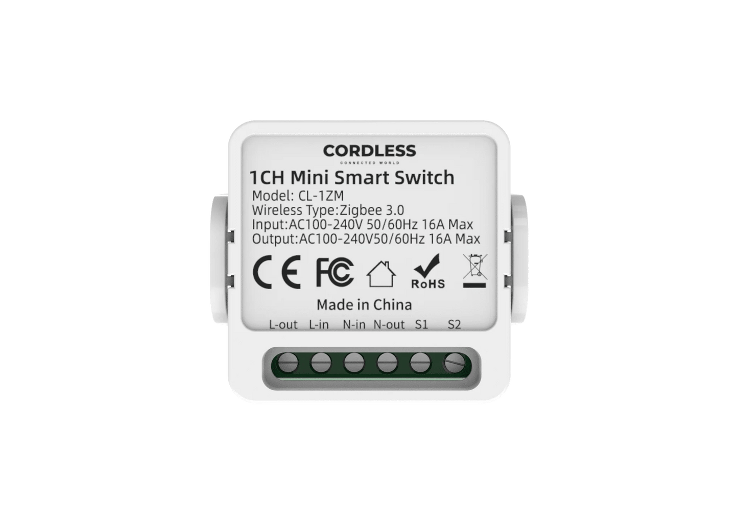 CL-1ZM Intelligent Circuit Breaker 1-Way – Zigbee (White)