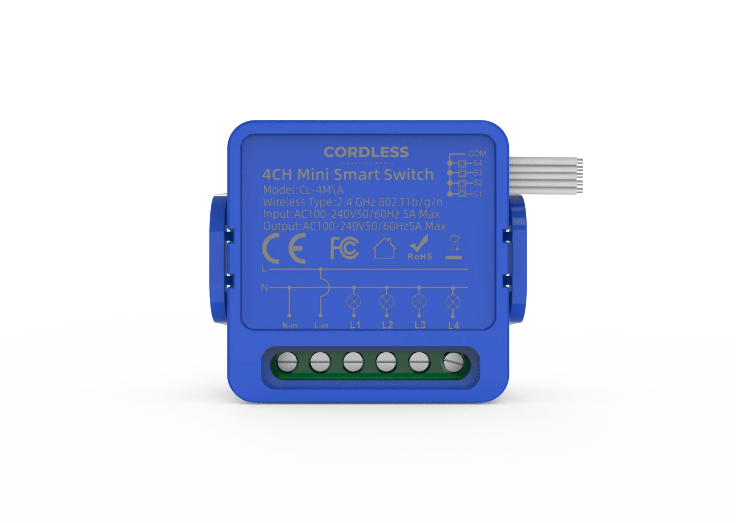 CL-4ZM Intelligent Circuit Breaker 4-Way – Zigbee (Blue)