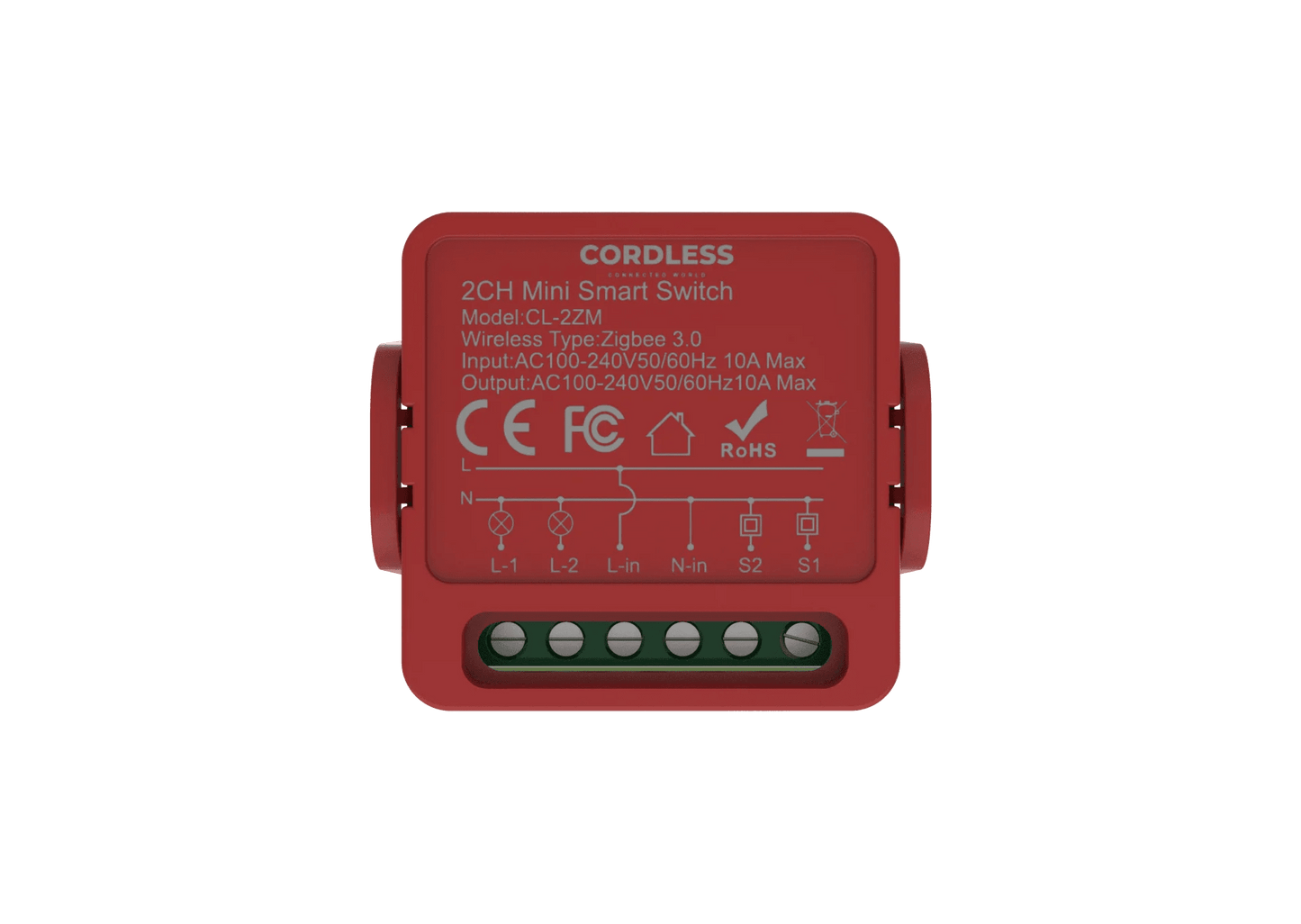 CL-2ZM Intelligent Circuit Breaker 2-Way – Zigbee (Red)