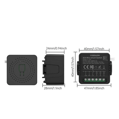 CL-3ZM Intelligent Circuit Breaker 3-Way – Zigbee (Black)