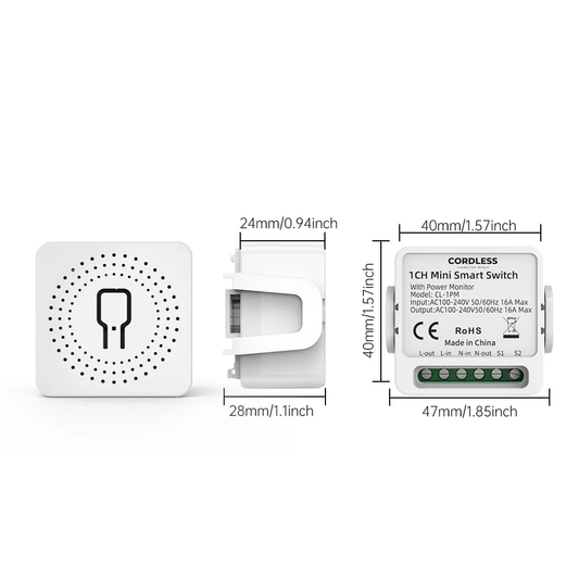CL-1PM Intelligent Switch With Power Monitor 1-way white