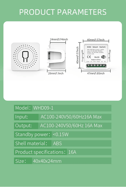 CL-1ZM Intelligent Circuit Breaker 1-Way – Zigbee (White)